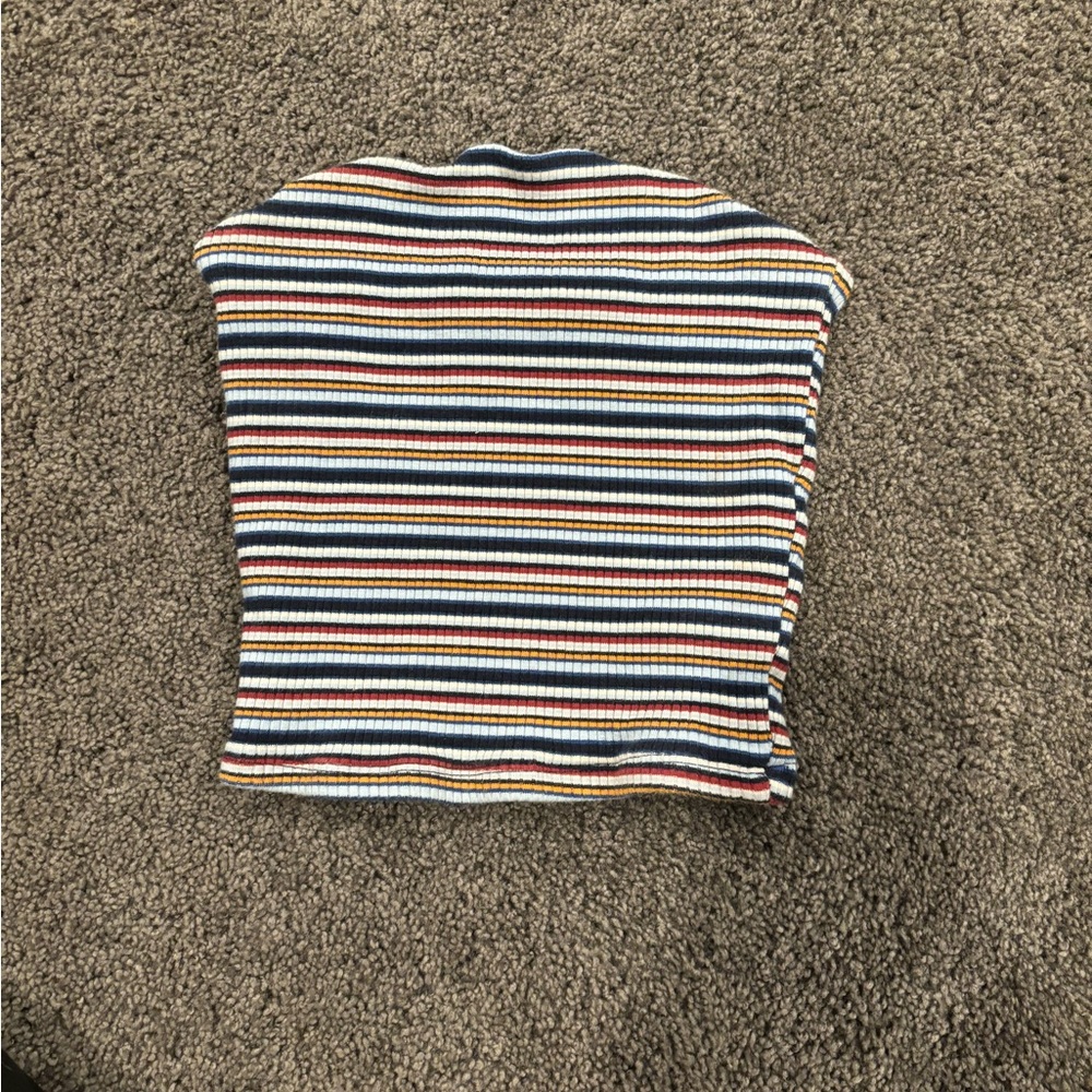 Garage striped colorful tube top size xs